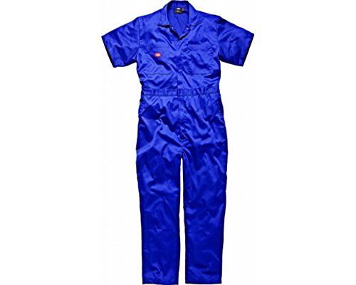 DICKIES Deluxe WORKWEAR Arbeitskleidung Arbeitsoverall (XL Kurzarm, Blau)