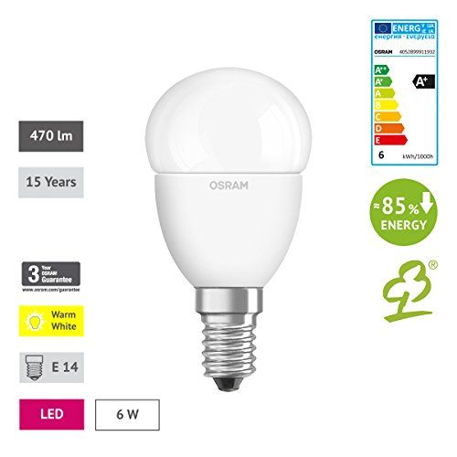 Osram LED-Lampe E14 Sockel Warmweiss 40 W 6x Osram LED-Lampe E14 Sockel Warmweiss 40 W 6x