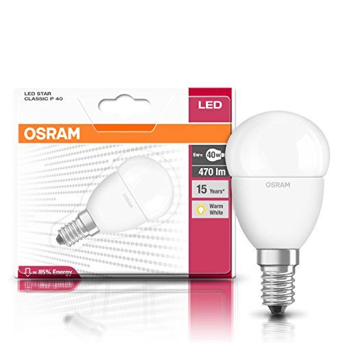 Osram LED-Lampe E14 Sockel Warmweiss 40 W 6x Osram LED-Lampe E14 Sockel Warmweiss 40 W 6x