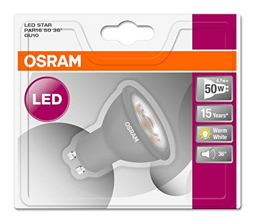 Osram LED Star PAR16, LED-Reflektorlampe GU10 50W Warmweiß - 6er-Pack