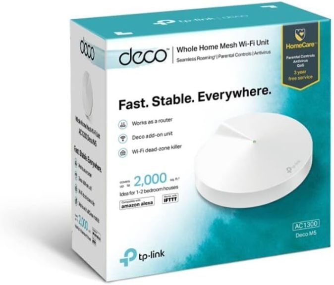 TP-Link Deco M5 WLAN Mesh Dualband Router 2 Gigabit LAN Port 1300Mbit/s [B-WARE]
