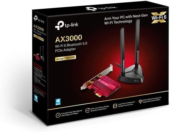 TP-Link Archer TX3000E Wifi 6 PCIe-Adapter Ethernet Netzwerkkarte 5 GHz [B-WARE]