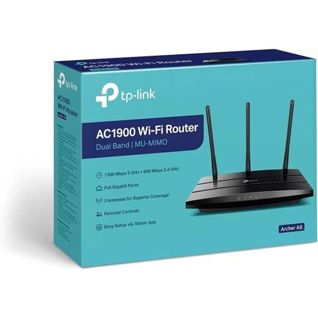 TP-Link Archer A8 AC1900 Smart WiFi Router MU-MIMO Dual Band Wireless Router 