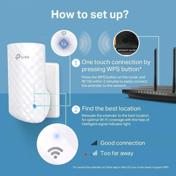 TP-Link RE190 WLAN Repeater Dualband Wifi Verstärker [B-WARE]