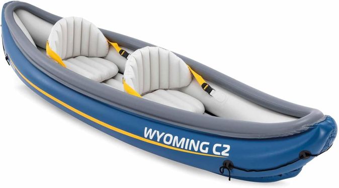 Intex Wyoming C2 Aufblasbares Kajak 307x89x53cm Schlauchboot 2-Sitzer