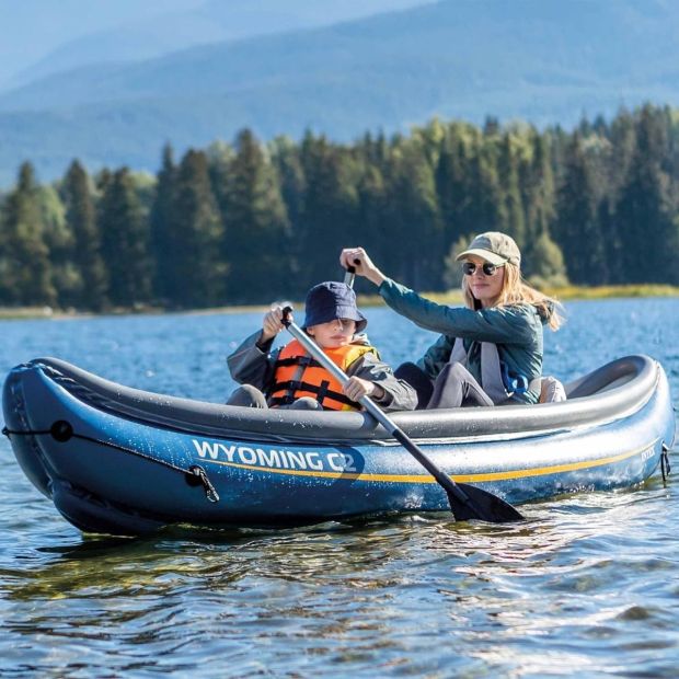 Intex Wyoming C2 Aufblasbares Kajak 307x89x53cm Schlauchboot 2-Sitzer