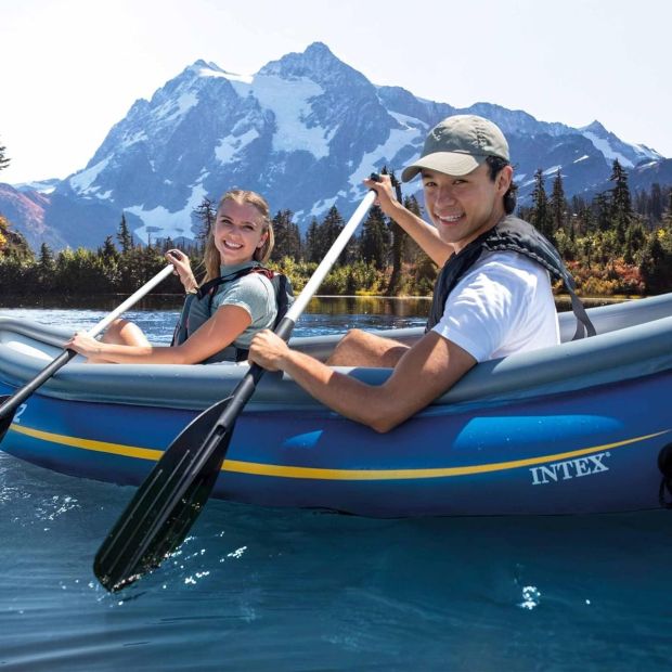 Intex Wyoming C2 Aufblasbares Kajak 307x89x53cm Schlauchboot 2-Sitzer