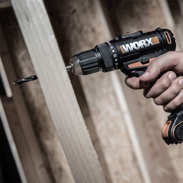 WORX WX152.1 Bohrmaschine mit 2 Li-Ion Akkus 16V Akkuschrauber