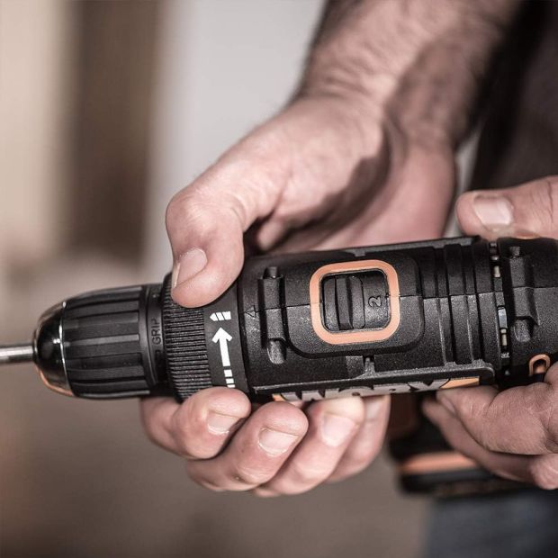 WORX WX152.1 Bohrmaschine mit 2 Li-Ion Akkus 16V Akkuschrauber