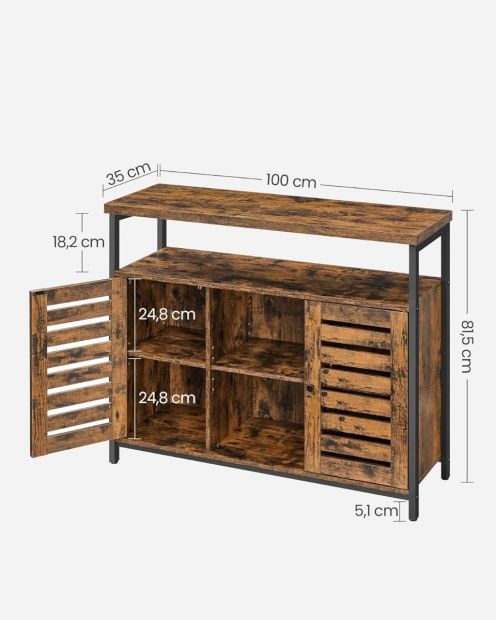 Vasagle Sideboard Kommode Küchenschrank Standschrank 