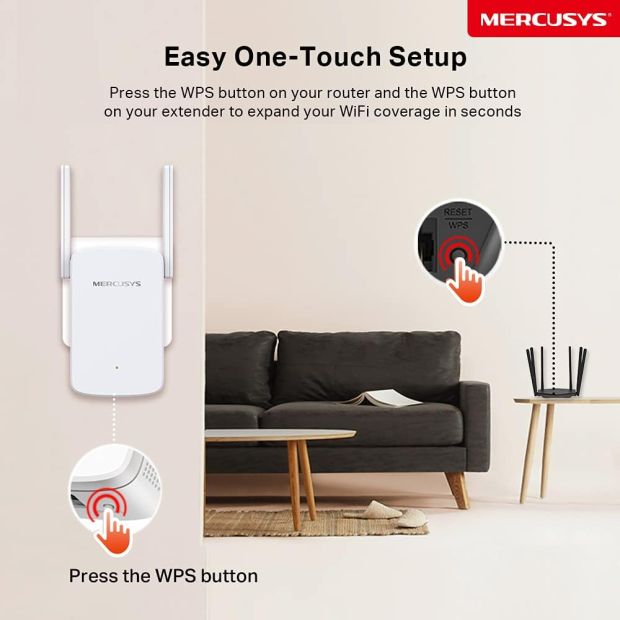 Mercusys ME30 WLAN Verstärker 867MBit/s 5GHz + 300MBit/s 2,4GHz Repeater AC1200 [B-WARE]