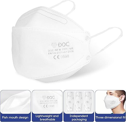 DOC-NFW FFP2-Maske Mundschutz Atemschutz Einzeln verpackt [600ER PACK]