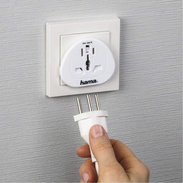 Hama Universal Reisestecker Reisesteckdose DE auf Universal