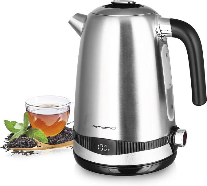 Emerio Edelstahl Wasserkocher 1.7 Liter 2200W Temperaturwahl Emerio Edelstahl Wasserkocher 1.7 Liter 2200W Temperaturwahl