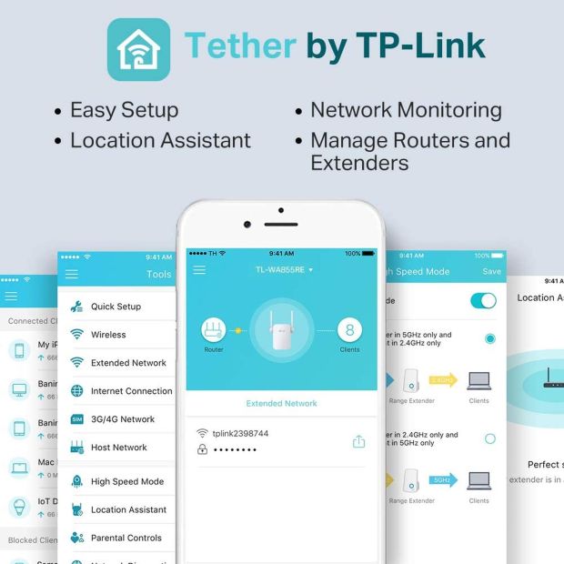 TP-Link TL-WA855RE WLAN Repeater mit LAN Verstärker Extender [B-WARE]