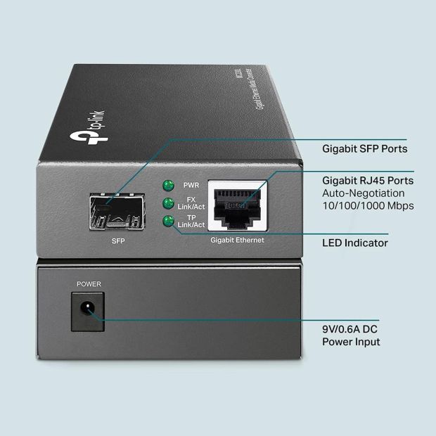 TP-Link MC220L Gigabit-Ethernet Switch Konverter SFP RJ45 Netzwerk [B-WARE]