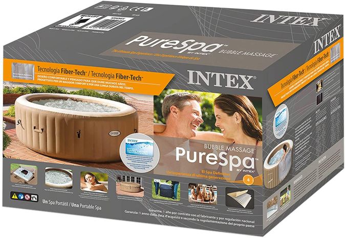 Intex Ø 196 x 71 cm Whirlpool Pure SPA - Bubble Massage Beige Intex Ø 196 x 71 cm Whirlpool Pure SPA - Bubble Massage Beige