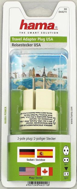 Hama Reisestecker USA Typ A Eurosteckdose Reisesteckdose Adapter