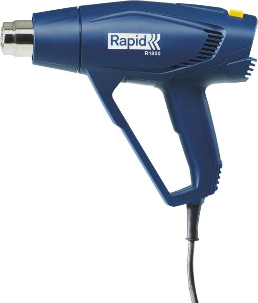 Rapid R1800 Heißluftpistole mit 4 Düsen 2 Farbschaber 1800W Heißluftfön 300-550°