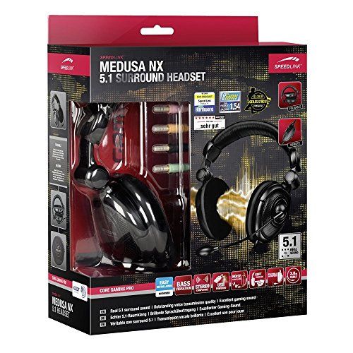 Speedlink (B-WARE) Medusa NX 5.1 Kopfhörer mit Mikrofon und Kabelfernbedienung Speedlink (B-WARE) Medusa NX 5.1 Kopfhörer mit Mikrofon und Kabelfernbedienung