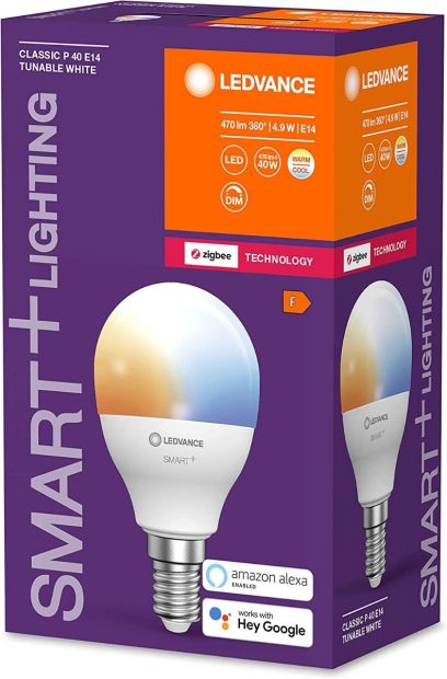 Ledvance  Smart ZigBee LED Lampe E14 mini Glühbirne RGB Dimmbar Tropfen