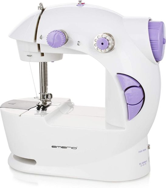 EMERIO Nähmaschine Hand Elektrisch Mini Reisenähmaschine mit LED
