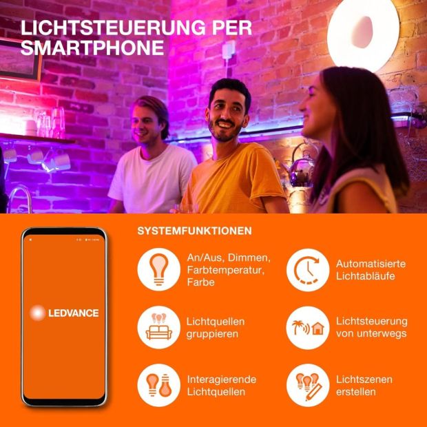 LEDVANCE Planon Plus SMART+ LED 1800lm dimmbar Deckenlampe RGBTW 300mmx300mm LEDVANCE Planon Plus SMART+ LED 1800lm dimmbar Deckenlampe RGBTW 300mmx300mm