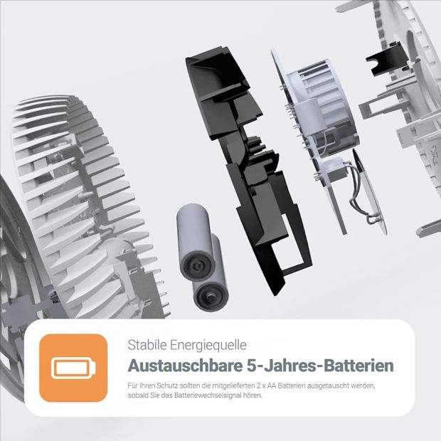 Fire Angel FA6115-INT Optischer Rauchmelder mit austauschbaren 5-Jahres-Batterien