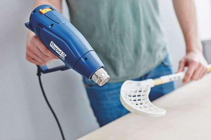 Rapid R1800 Heißluftpistole mit 4 Düsen 2 Farbschaber 1800W Heißluftfön 300-550°