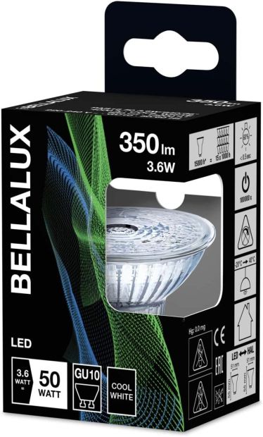 Bellalux GU10 LED Spot Reflektor Lampe 50W kaltweiß Licht 10er]