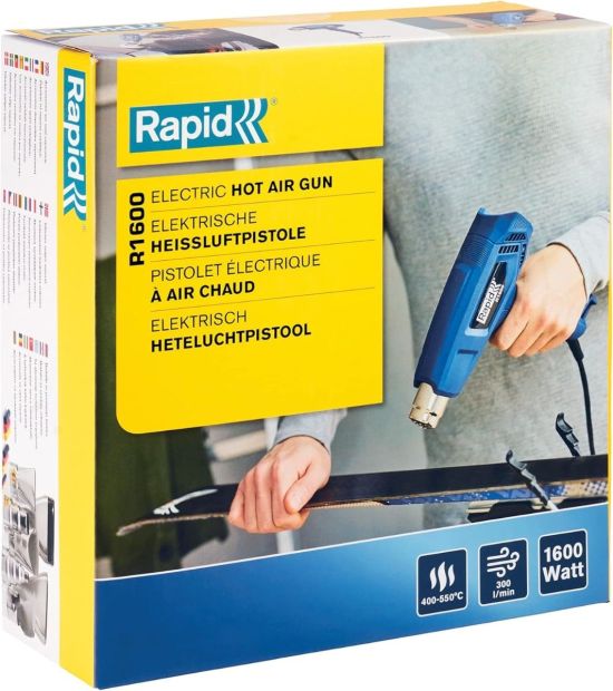 Rapid Heißluftpistole R1600 Heißluftfön 1600W 400-550°C 300l/Min Heißluftgebläse