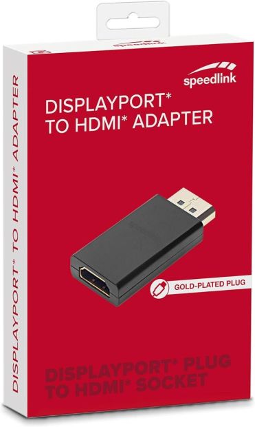 Speedlink DisplayPort auf HDMI Adapter HQ Adapter vergoldetes Audio Video Ultra HD (B-WARE) Speedlink DisplayPort auf HDMI Adapter HQ Adapter vergoldetes Audio Video Ultra HD (B-WARE)
