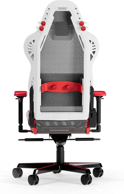 DXRacer das Orginal Air R1S Gaming Stuhl Weiß-rot-schwarz-grau, 200 cm[B-WARE]