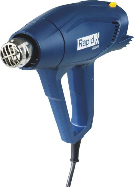 Rapid R1800 Heißluftpistole mit 4 Düsen 2 Farbschaber 1800W Heißluftfön 300-550°
