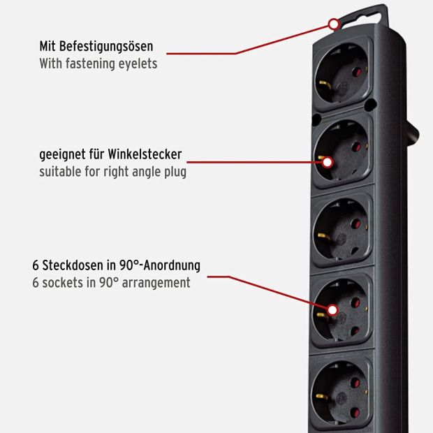 Brennenstuhl Comfort-Line Plus, Steckdosenleiste 6-Fach mit Schalter Brennenstuhl Comfort-Line Plus, Steckdosenleiste 6-Fach mit Schalter