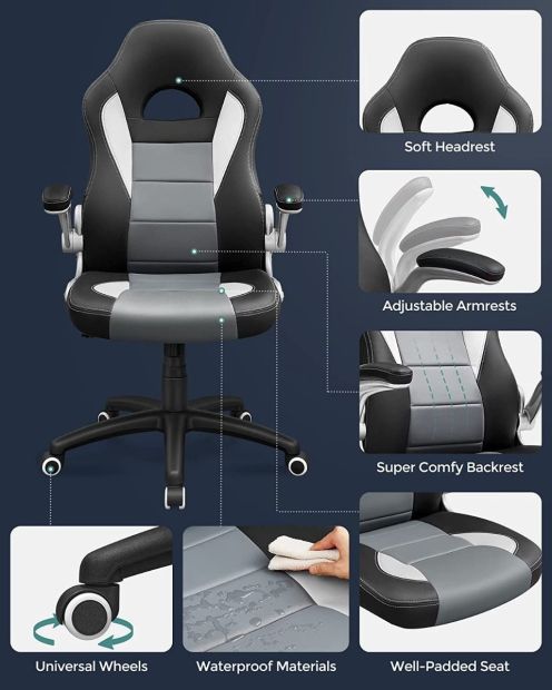 SONGMICS Gamingstuhl Racing Chair Schreibtischstuhl Bürostuhl SONGMICS Gamingstuhl Racing Chair Schreibtischstuhl Bürostuhl