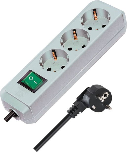 Brennenstuhl Eco-Line, Steckdosenleiste 3-fach Lichtgrau