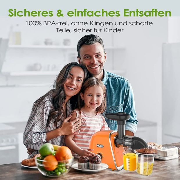 FEZEN Entsafter für Obst und Gemüse Spiralmühlen[B-WARE]