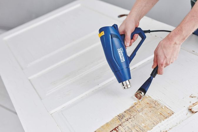 Rapid R1800 Heißluftpistole mit 4 Düsen 2 Farbschaber 1800W Heißluftfön 300-550°