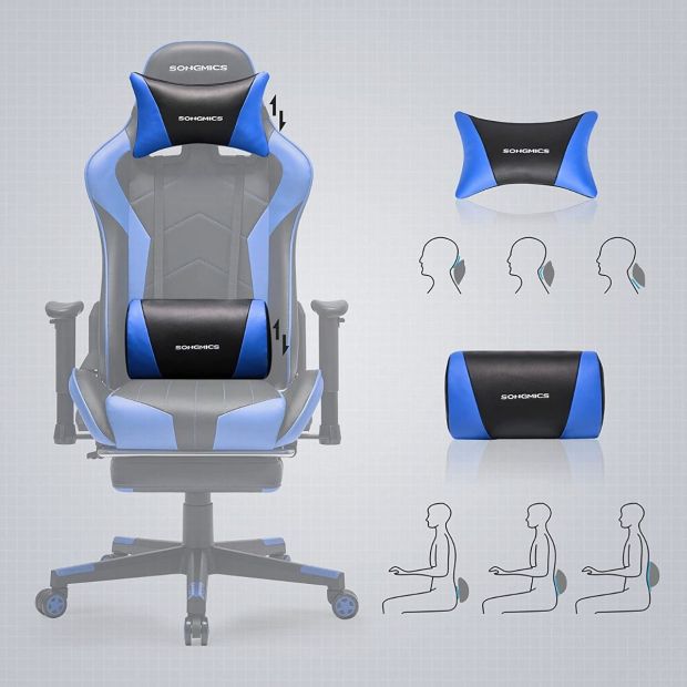 SONGMICS Gaming Stuhl Bürostuhl Schreibtischstuhl verstellbare Armlehnen