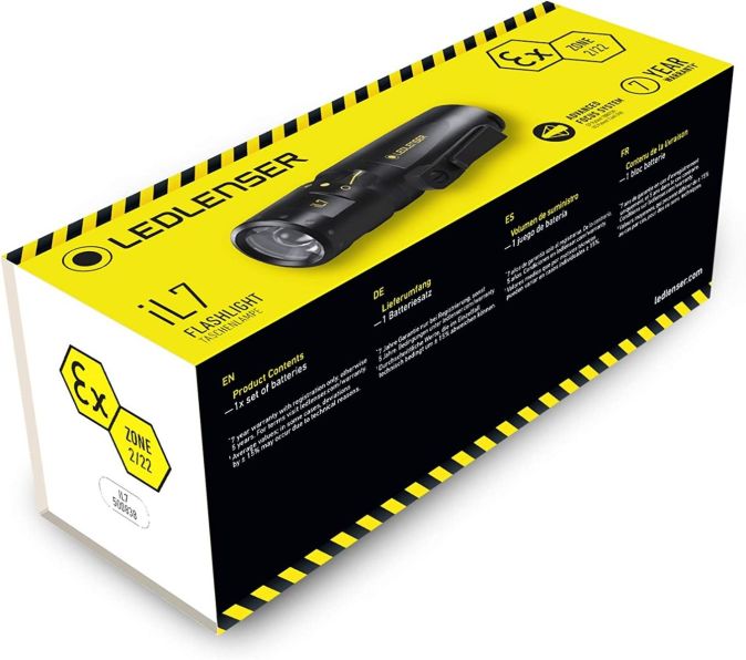LEDLENSER iL7 LED Taschenlampe Hell Licht Fokussierbar inkl. Batterie