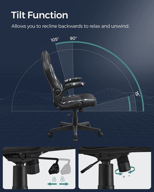 SONGMICS Bürostuhl Ergonomischer Schreibtischstuhl Computerstuhl SONGMICS Bürostuhl Ergonomischer Schreibtischstuhl Computerstuhl