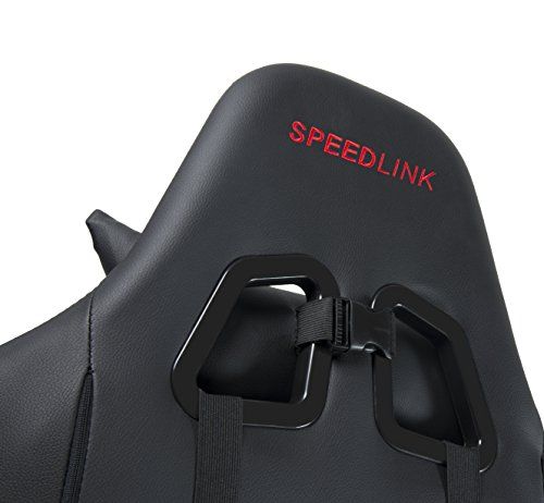 Speedlink B-Ware REGGER Gaming Chair Stuhl (Kunstleder und Kunstwildleder, Rückenlehnenhöhe: ca. 81 cm) schwarz