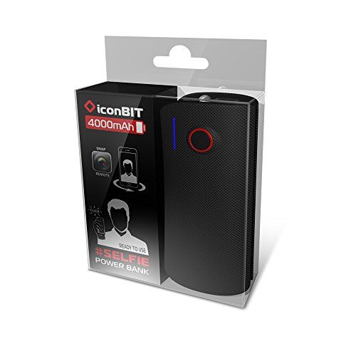 IconBIT (B-WARE) Selfie Powerbank mit Fernausloeser Steuerung Akku 