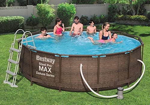 Steel Pro MAX DELUXE SERIES Framepool-Set mit Filterpumpe 