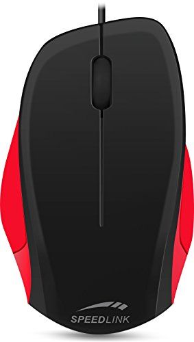 Speedlink (B-WARE) Robuste 3-Tasten-Maus - LEDGY Mouse USB schwarz-rot