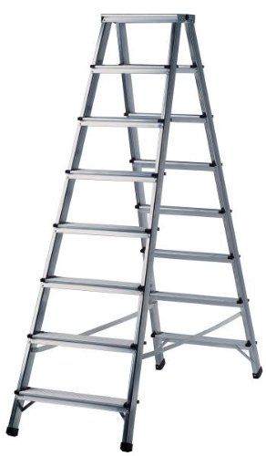 Brennenstuhl Dubbele trapladder aluminium - 2x8 niveaus - 1,68m