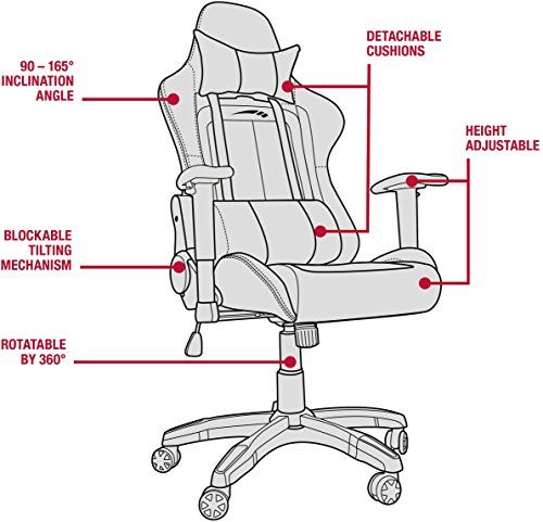 Speedlink B-Ware Verstellbarer Stuhl mit Armlehnen - Regger Gaming Chair