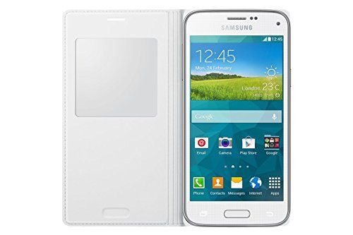 Samsung S-View Hülle Case Cover für Samsung Galaxy S5 Mini - Weiß
