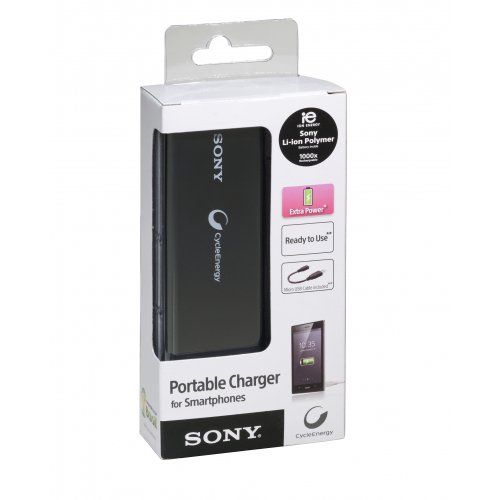 Sony CP-VLSB tragbares Akku-Ladegerät für Smartphone inkl. micro-USB Kabel